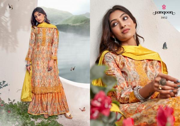 Rangoon Rangriti Muslin Jacquard Designer Readymade Suit